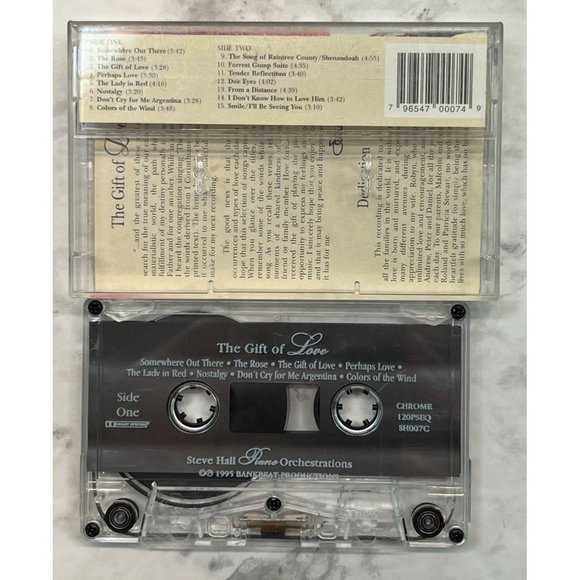 Steve Hall The Gift of Love Cassette Tape Piano Orchestrations 1995 - Picture 2 of 4